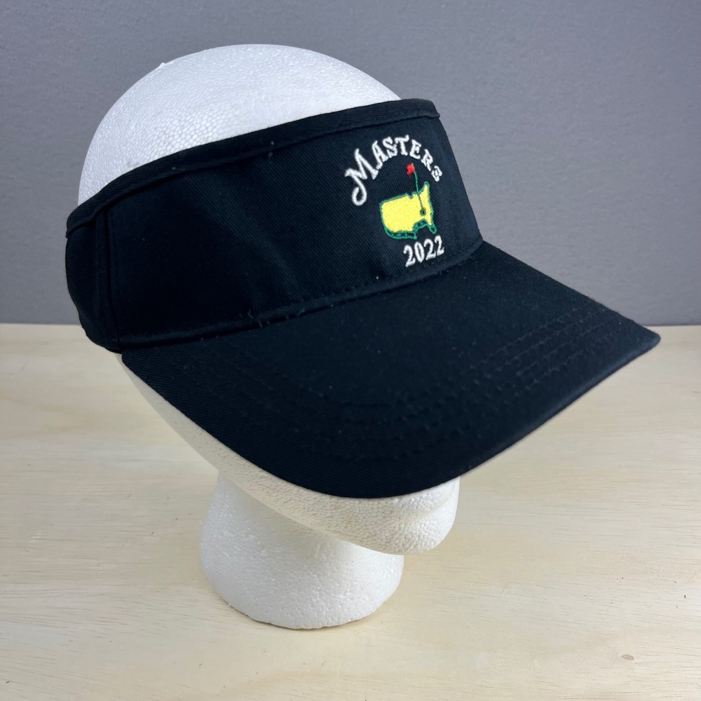 Masters 2022 Golf Visor Black Adjustable Hat Augusta National Tournament Logo